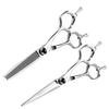 Sangelar 6 Inch Double Tail Hair Scissors For Left and Right Hand Professional Hairdressing Scissors Cutting Thinning Shear Barber Tools