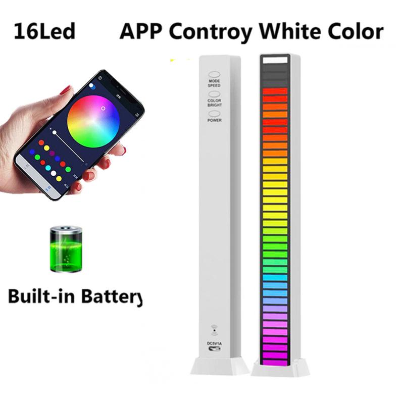Светодиодная RGB музыкальная звуковая световая панель Bluetooth-совместимое управление приложениями Регулируемая яркость Музыкальный ритм