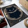 Majestic Black Cat Rug for Cozy Living Spaces - Intricate Design, Soft Fabric, Ideal for Pet Owners | Animal Themed Decor