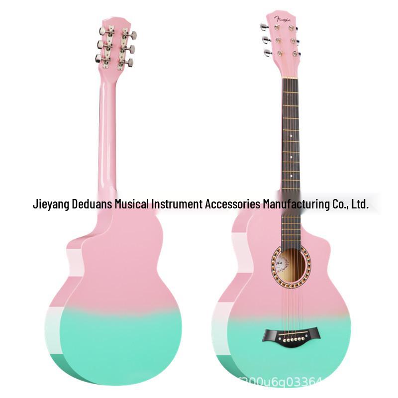 38-дюймовая градиентная липовая фолк-гитара - Инструмент для практики начинающих