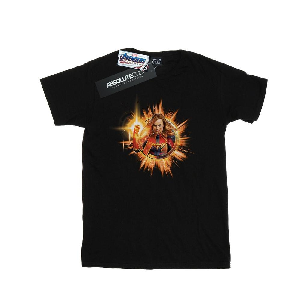 Marvel Girls Avengers Endgame Captain Marvel Blast Cotton T-Shirt