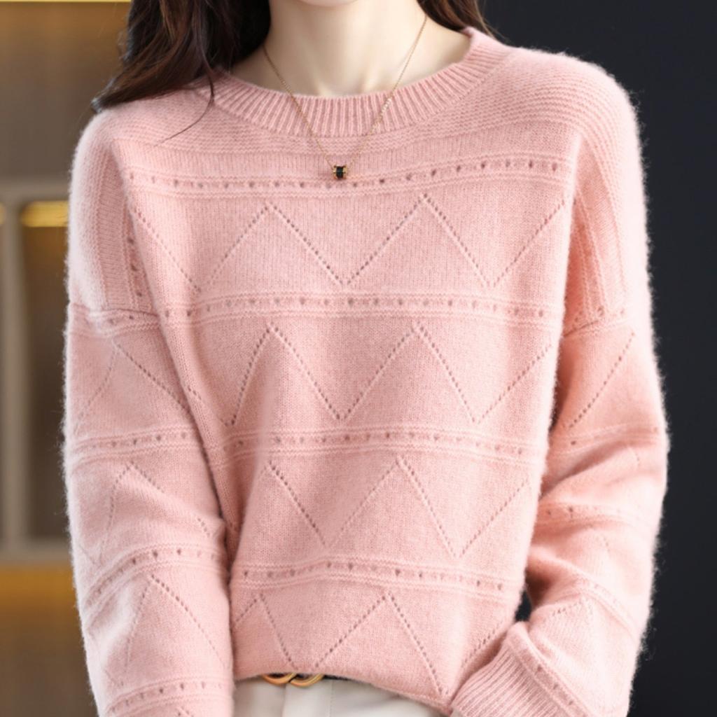 Женский свитер, женский осенне-зимний корейский вариант, универсальный, модный, высококачественный, однотонный, свитер с длинными рукавами, трикотажный, базовый свитер