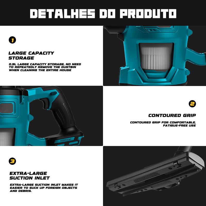16000 Па Беспроводной Электрический Пылесос Ручной Перезаряжаемый Сухой/Влажный Сборщик Пыли Машина Бытовой Инструмент для Уборки Ковров