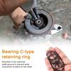 3mm-32mm C Type External Circlips Snap Rings Assortment Kit Carbon Steel Retaining Clip Washers Set for Shaft Bearing Fasteners