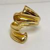 Ribbon Shaped Zinc Zinc Alloy Wide Opening Bangle Opening Arm Ring Retro Hand Ring  Party Decoration