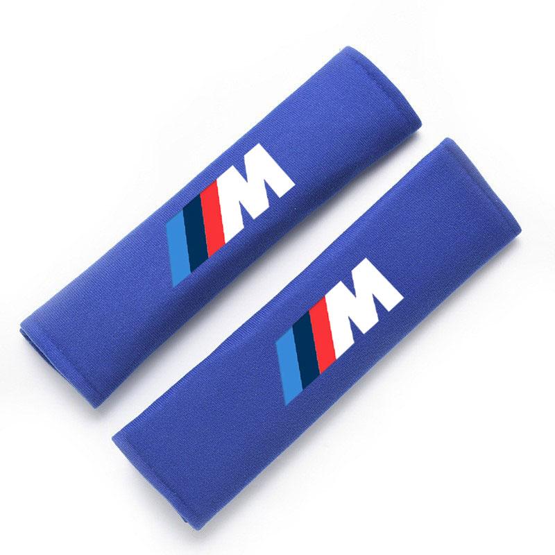 Car Seat Belt Covers Safety Pad Cushion Protector For BMW M Power X1 e84 X3 f25 X5 e53 x6 e71 ix3 i3 320i 330d M4 1 3 5 Series RW7