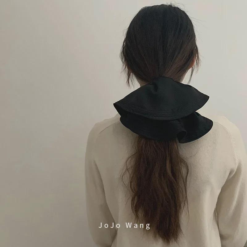 Большой атласный бант-повязка на голову в корейском стиле