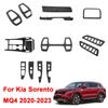 Для Kia Sorento MQ4 Панель переключения передач ABS Рамка отделки переднего выхода подлокотника Консоль кнопки подсветки Вентиляционная накладка