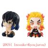 Anime Demon Slayer Doll Toy 6cm Nezuko Tanjirou Zenitsu Inosuke Kyoujurou Kanawo Action Figures Model Toy Kid Xmas Birthday Gift