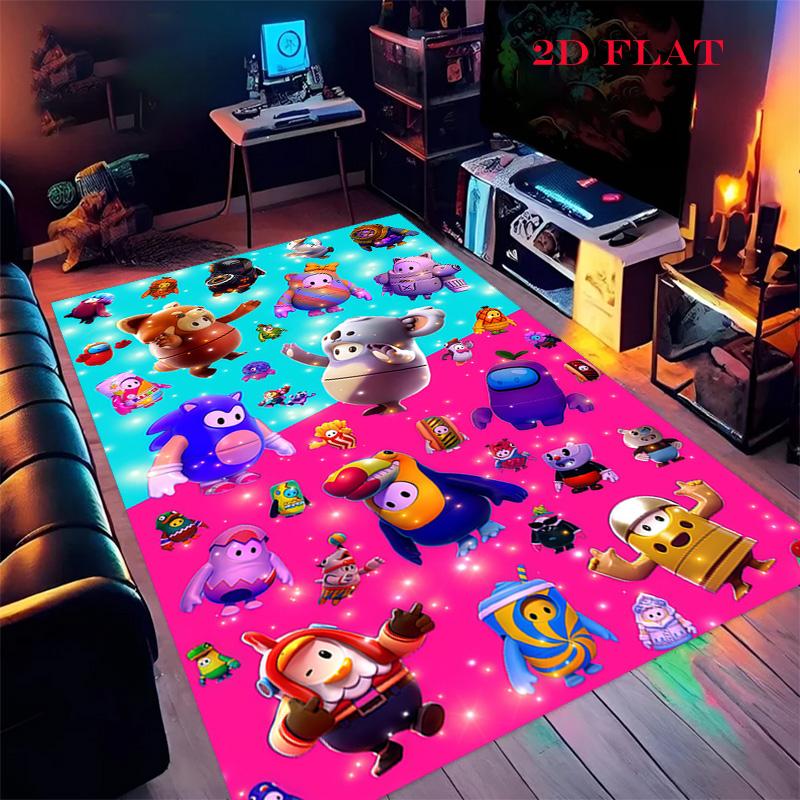 Fall Guys Carpet Rug for Living Room Bedroom Home Sofa Decoration,Kids play Nonslip Floor Mat