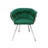 Tilo Green Decorative Armchair with Velvet Armrests Family Meble