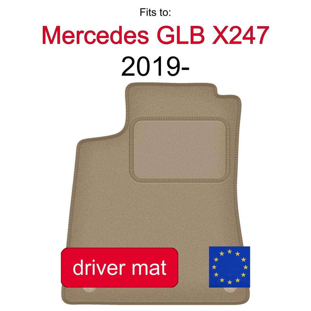 Driver Velour Floor Mat For: Mercedes Glb X247 Suv (2019-)