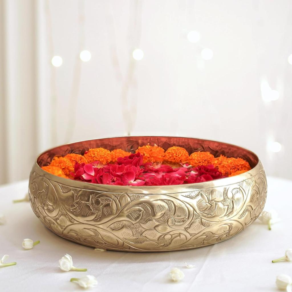 Подсвечник чаша Урли (1000 мл), Chitai Design Urli Flower Decorative Bowl 10 inches,  Behoma