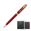 Parker Набор подарочный шариковой ручки Sonnet Red GT Medium с оригинальной ручкой 1950777 NS, пером, на масляной основе, блокнотом, импортный,