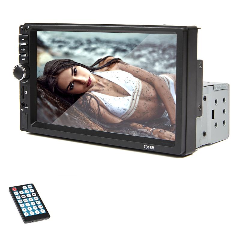 Автомобильный радиоприемник 1/2 Din Bluetooth HD 7 "Сенсорный экран Стерео 12 В Мультимедиа FM ISO Питание Aux Вход Bluetooth USB Зеркальная связь с камерой/без камеры