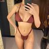 Мода сексуальный морщинистый высокий вырез стринги бикини женский купальник женский купальник из двух частей бикини комплект купальный костюм купальный костюм женский купальник
