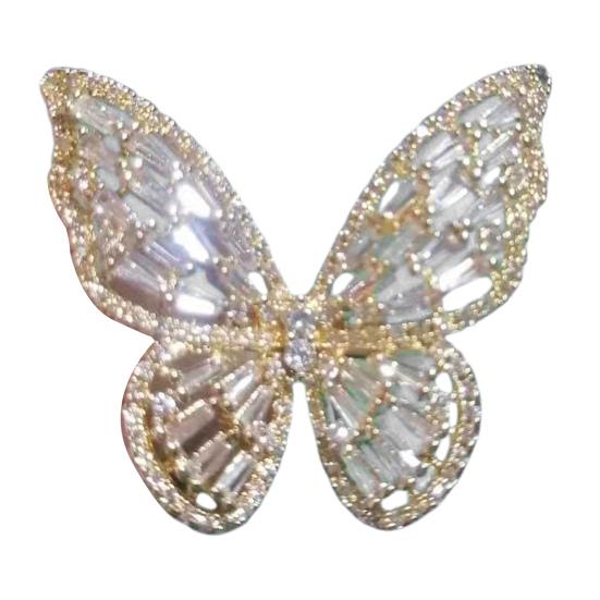 Женское кольцо в форме бабочки со стразами, регулируемое открывающееся кольцо для банкета, вечеринки, свадьбы, ювелирные изделия
