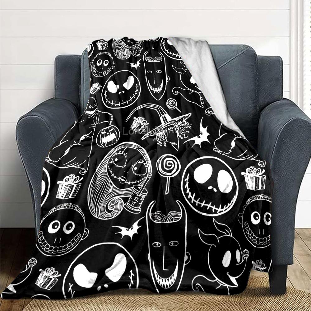 Nightmare Before Christmas Blanket Soft Throw Blanket For Home Bedroom Bed Sofa Travel Office Solid Christmas Blanket