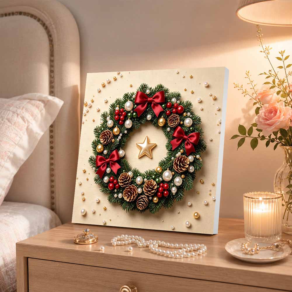 Pearl painting Christmas wreath art kit DIY home decor painting