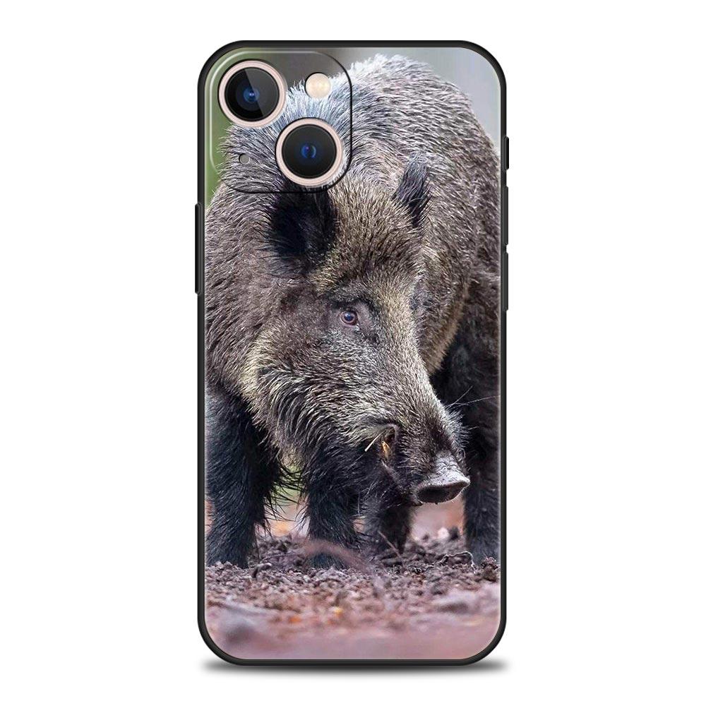 Чехол для телефона с изображением дикого кабана для iPhone 16e 15 14 13 12 11 Pro Max XS X XR SE 7 8 Plus Чехол iPhone 16 Мягкий чехол из ТПУ
