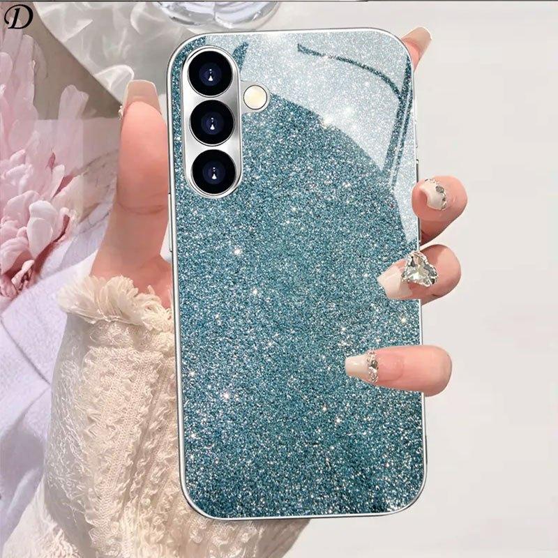 Гальванизированный золотой новый чехол для телефона для Samsung Galaxy S26 Ultra S25 Plus S24 S23 S22 fe закаленное стекло Художественные текстурные узоры
