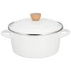 Pearl Metal Presage Enamel Pot, 22cm, White