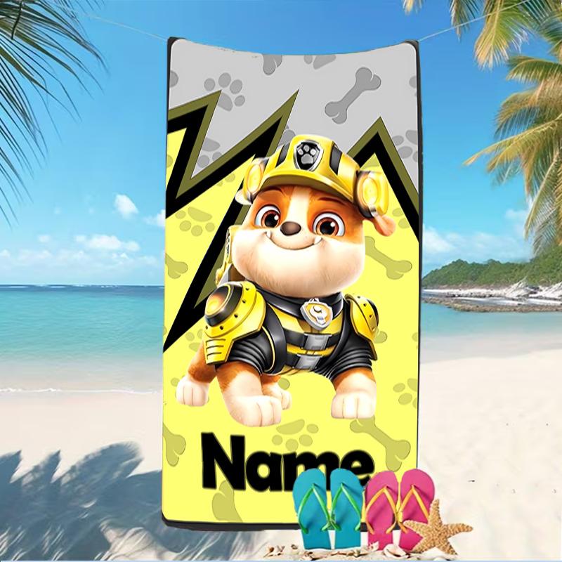 Customizable personalized beach towels Paw Patrol themed designs.Suitable for the beach, yoga, sports;ideal as beach accessories
