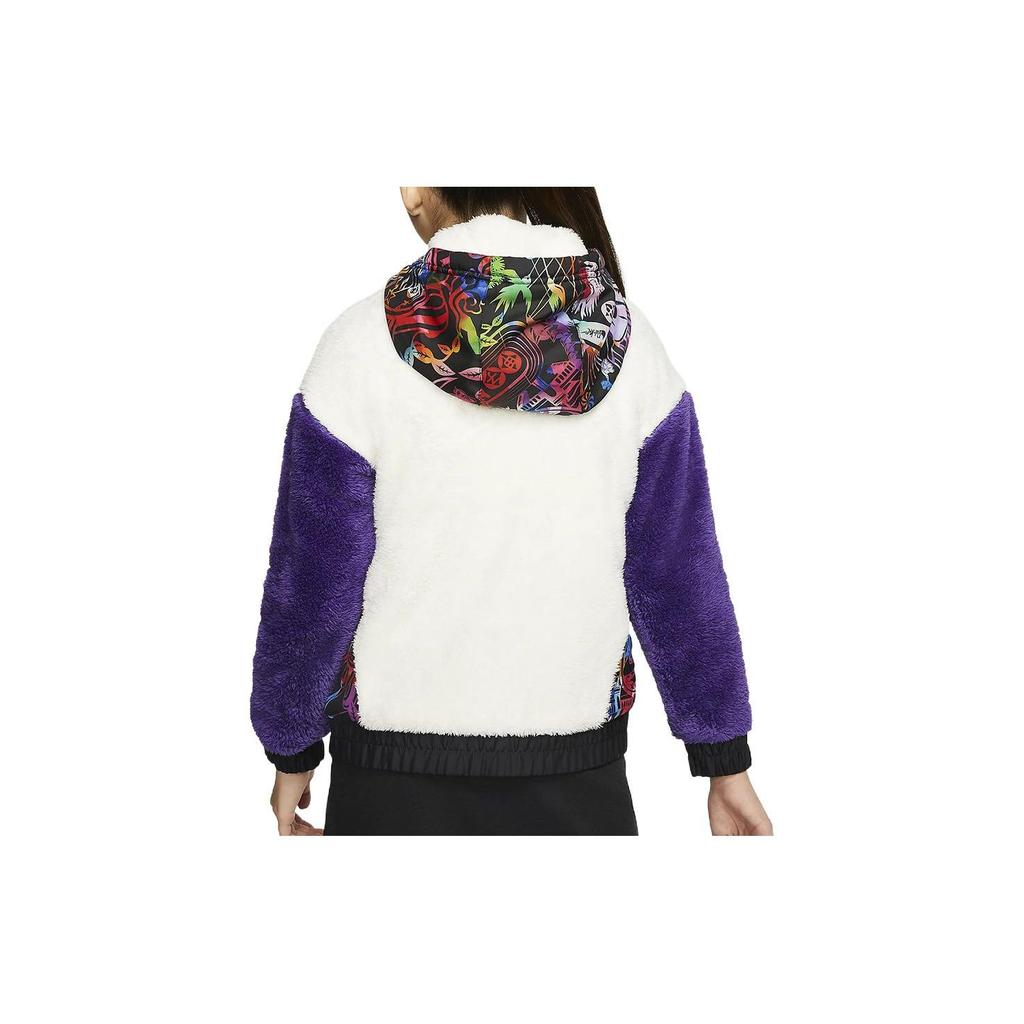 Nike Color Block Printed Logo Hooded Zip-Up Sports Jacket Kids Jackets Multicolor CU3709-105