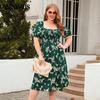 Summer Women's Dress Plus Size Printed Casual Vacation Dress Bohemian Elegant Midi Long Dresses