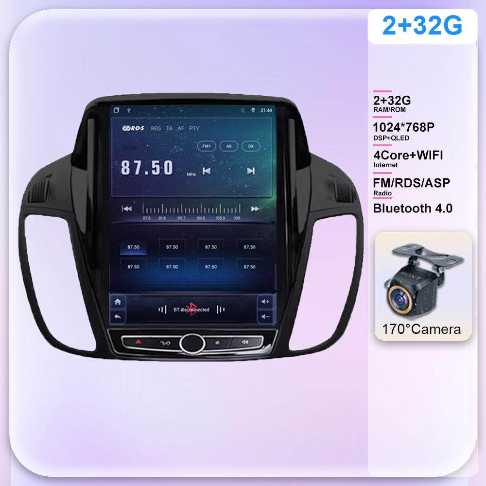 9,7-дюймовый Android для Ford KUGA C-max Escape 2013 - 2015 Автомагнитола Авто Мультимедийный Плеер GPS Навигация Carplay 5G WIFI Не 2Din