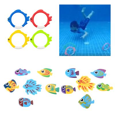 3/4/6 шт. Детский забавный набор игрушек для ныряния в бассейне, детская игрушка для подводной игры в воде в форме рыбы для мальчиков и девочек
