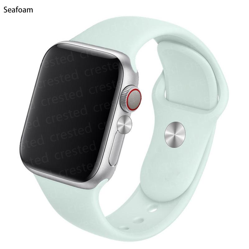 Силиконовый ремешок для Apple Watch Band 41 мм, 44 мм, 38 мм, 45 мм, 40 мм, 42 мм, дышащий ремешок для часов, браслет iWatch series 7, 6, 5, 4, 3, 2, 1