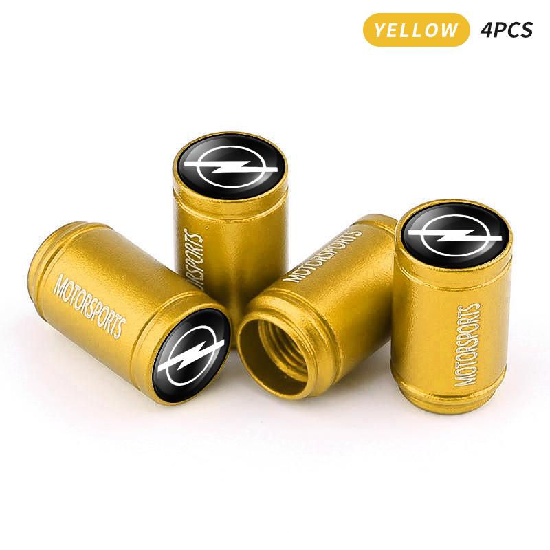 VKXG1 4pcs Car Tire Valve Wheel Tyre Air Valve Dust Covers Stem Caps For Opel Astra j Insignia Astra g Corsa Zafira Mokka Accessories