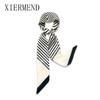 New Style Stripe Long Little Fairy Scarf Hairband Silk Scarves Female Korean Joker Wrist Ribbon Tie Bag Women Skinny Scarf