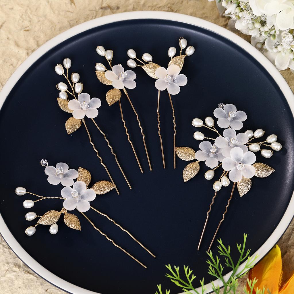 Новый китайский свадебный головной убор, белая акриловая заколка для волос с цветком, красивая ретро-украшение для свадьбы, заколка для волос ручной работы