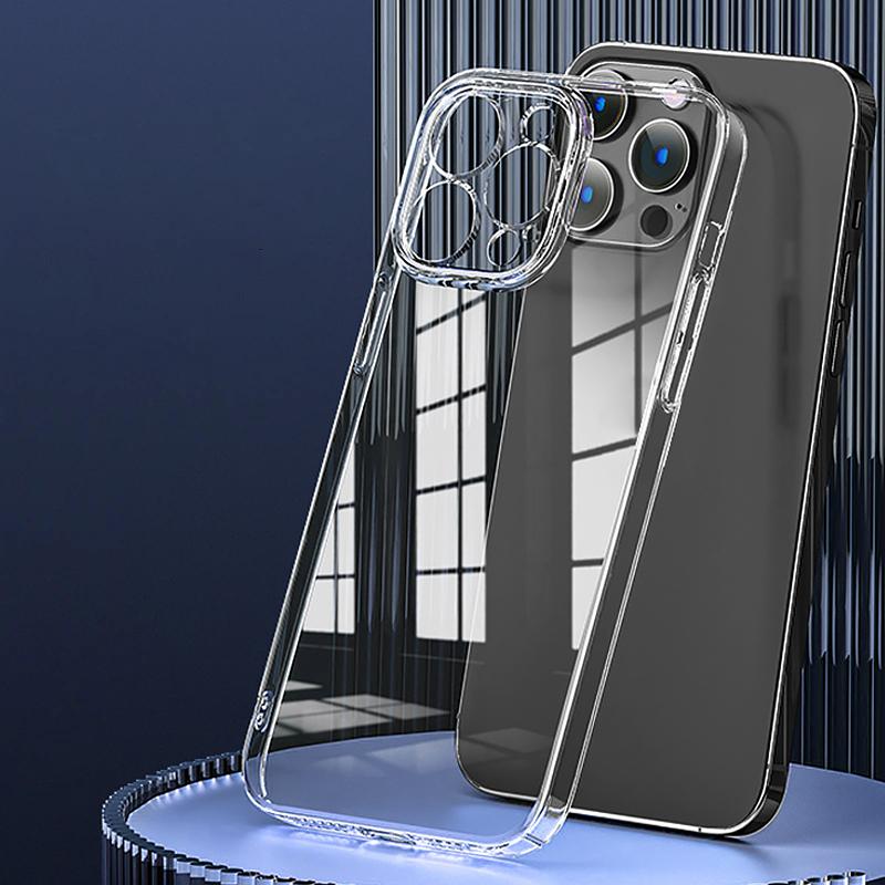 Ультратонкий прозрачный жесткий чехол из ПК для iPhone 15 14 13 12 16 Pro Max 11 кристально чистый тонкий противоударный бампер для телефона