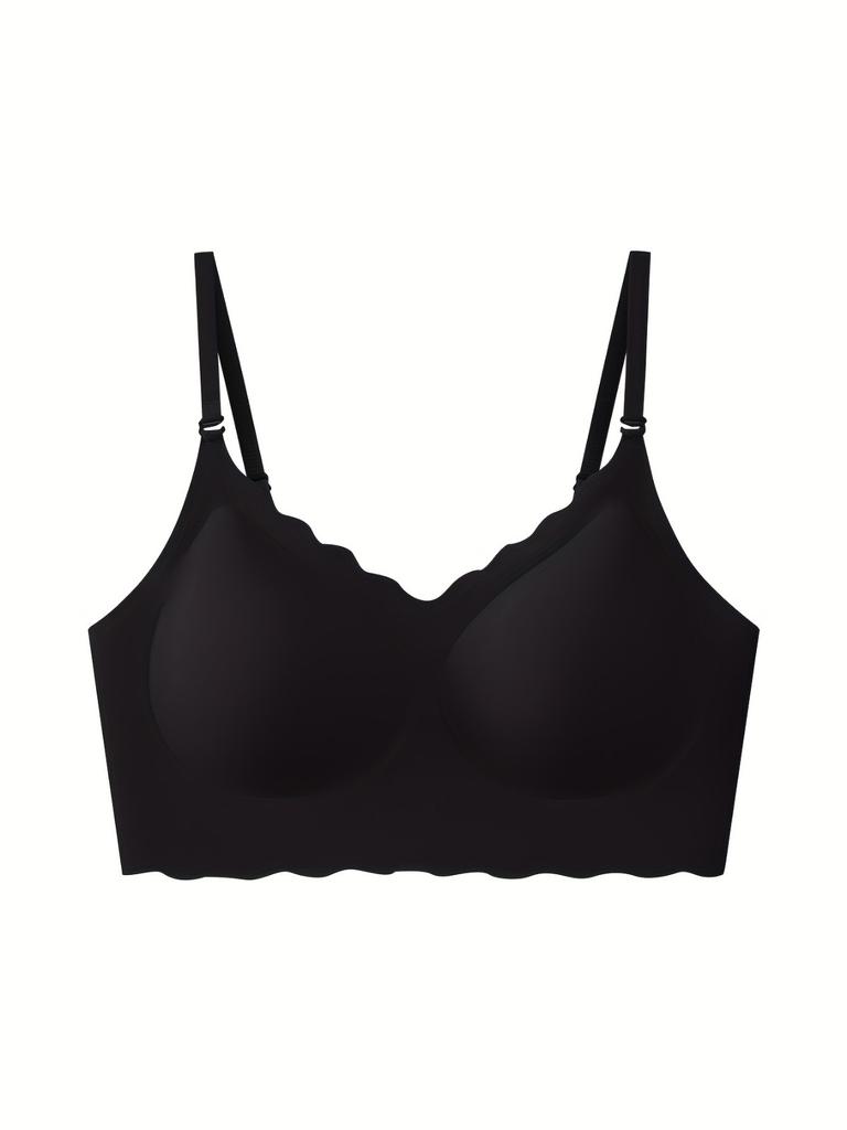 U-образное бесшовное сексуальное бра без спинки для женщин, со сборкой и подушечками для груди, надевается с жилетом с вырезами, цельное