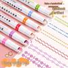 Хайлайтер Цветочная кривая: Волнистый контур и тонкий маркер для журналов