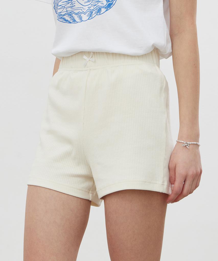 ITOV SEOUL 2Pcs Ribbon Ribbed Shorts Cm