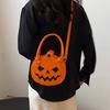 Halloween Single-shoulder Bag Color-blocking Hand-held Women's Bag Simple PU Leather Crossbody Pumpkin Bag CLE