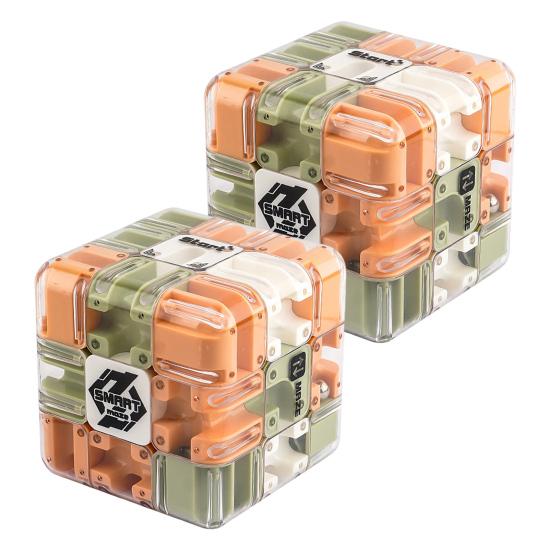 1/2 шт. Развивающая 3D-головоломка Лабиринт Куб Малыши Головоломка Лабиринт с перекатывающимся шариком Куб Детский