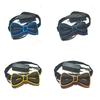 LED Bow Tie Glow In The Dark Adjustable Button Various Light Modes for Parties Weddings Halloween Cosplay