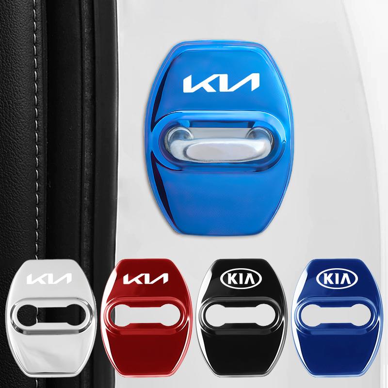 AAOB1 Car Door Buckle Protective Cover Titanium Alloy Protection Cap For KIA K5 K9 Sorento Ceed Sportage Carnival Stinger Forte Niro