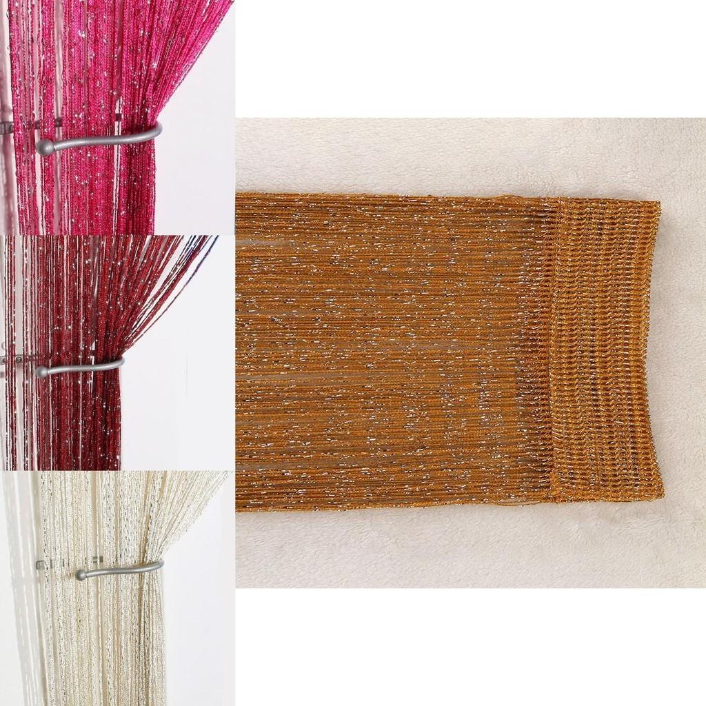 Панели нитяных штор с блестками премиального качества, идеально подходящие для разделения комнат и защиты от насекомых