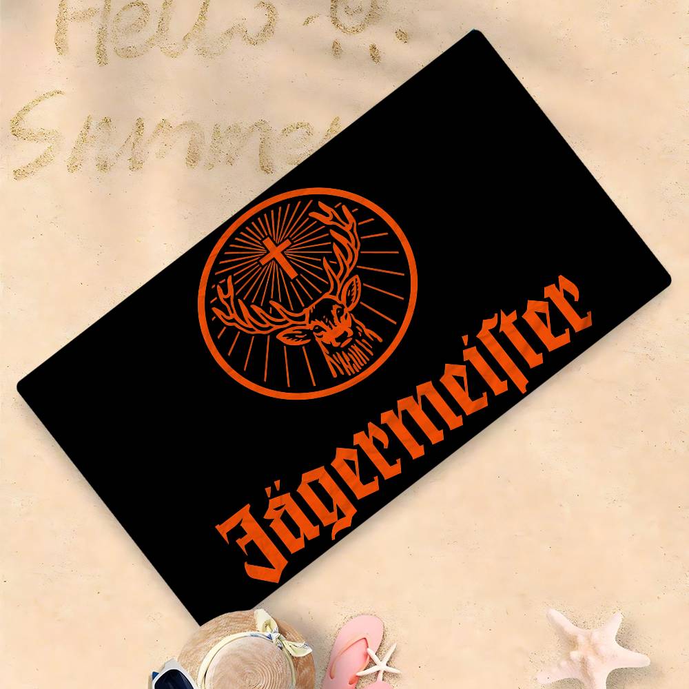 Модные напитки J-Jagermeister Микрофибра Печатное Пляжное полотенце Альпинизм Йога Пляж Плавание Бег Впитывающее Мягкое полотенце