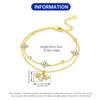 925 Silver Golden Firefly Bracelet Heart Eight-pointed Star Moon Bracelet Anniversary Gift Making Accessory