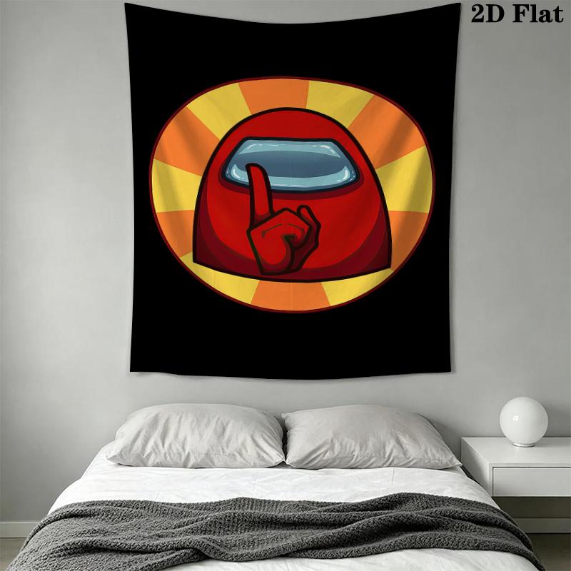 Among Us Wall Tapestry Aesthetic Wall Hanging Printed Fabric Blanket Decorative Tapestries for Bedroom Living Room Home Decor