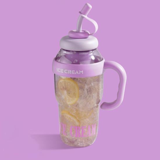 Бутылка для воды 1300 мл с ручками, крышками и трубочками, герметичная кружка для питья, не содержащая бисфенол-А, термостойкая, портативная