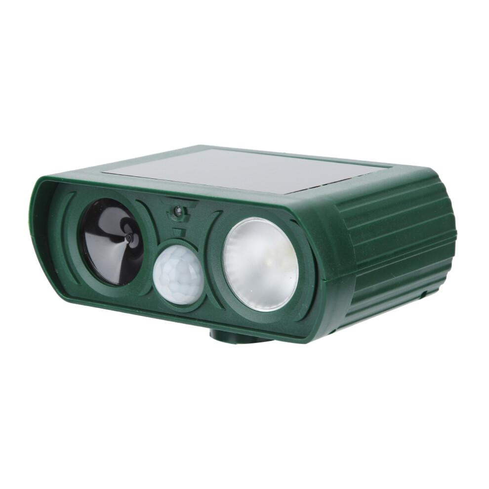 Protecteur de jardin, répulsif ultrasonique pour animaux avec détection de mouvement, lampes LED clignotantes à énergie solaire, construction