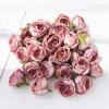 20/40pcs Artificial Flowers Silk Rose Colorful Room Home Garden Wedding Bridal Bouquet Garland Festival Gifts Box Fillers Decor